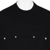 BLACK LINE BUTTON T-SHIRT BLACK