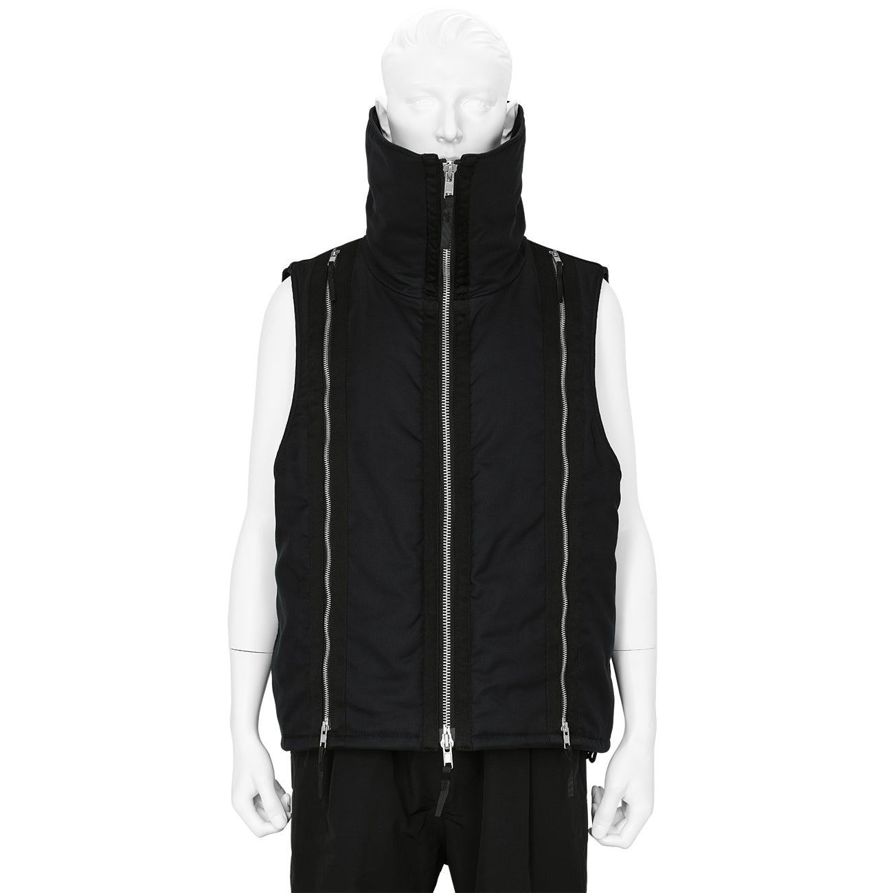 ZIP VEST BLACK