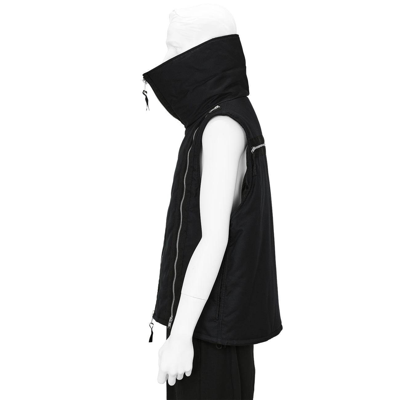 ZIP VEST BLACK
