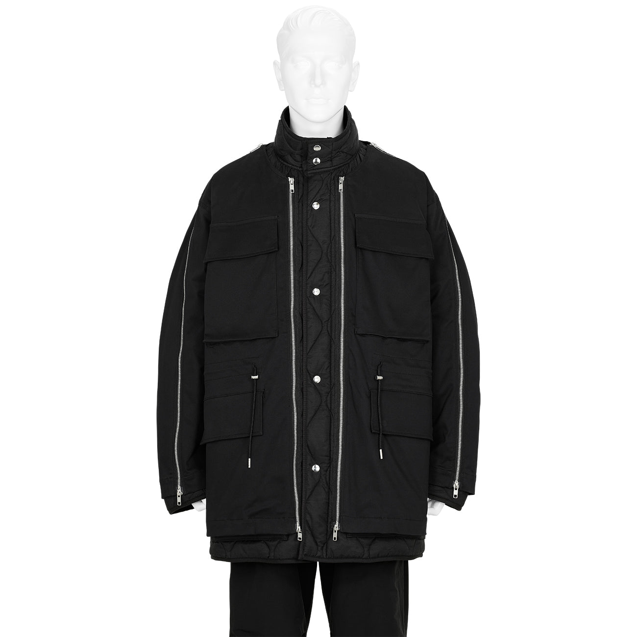 SOFU TESHIGAHARA PRINT M65 ZIPPER BLOUSON BLACK