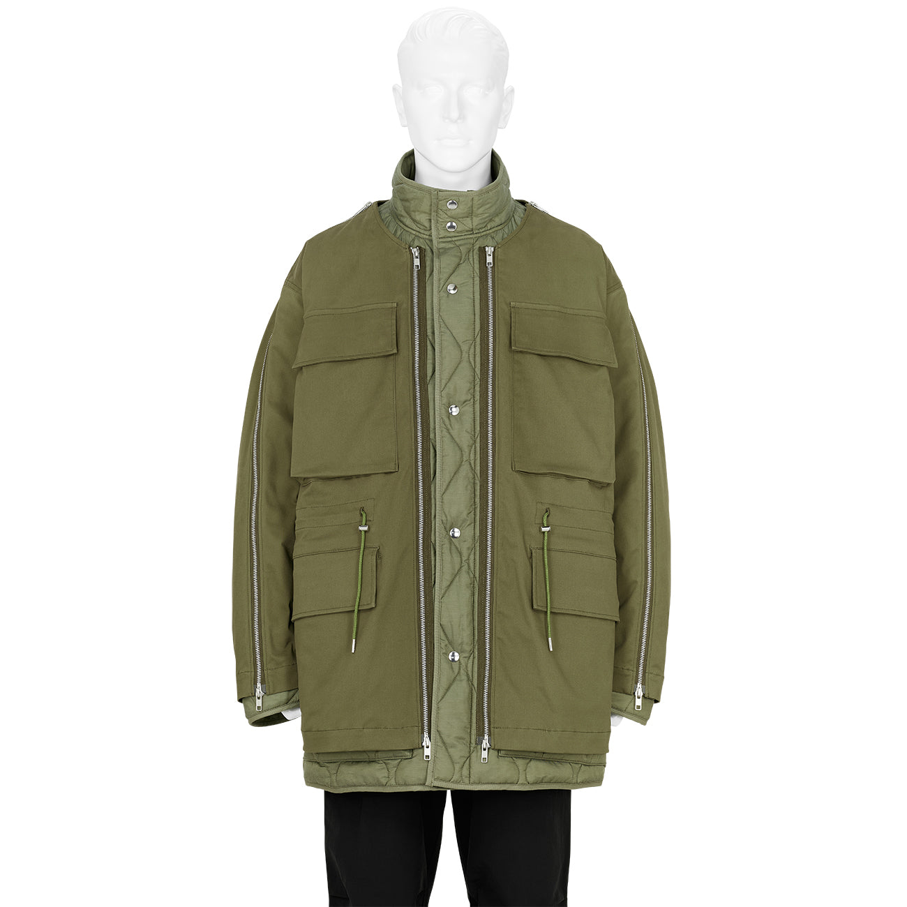 SOFU TESHIGAHARA PRINT M65 ZIPPER BLOUSON OLIVE