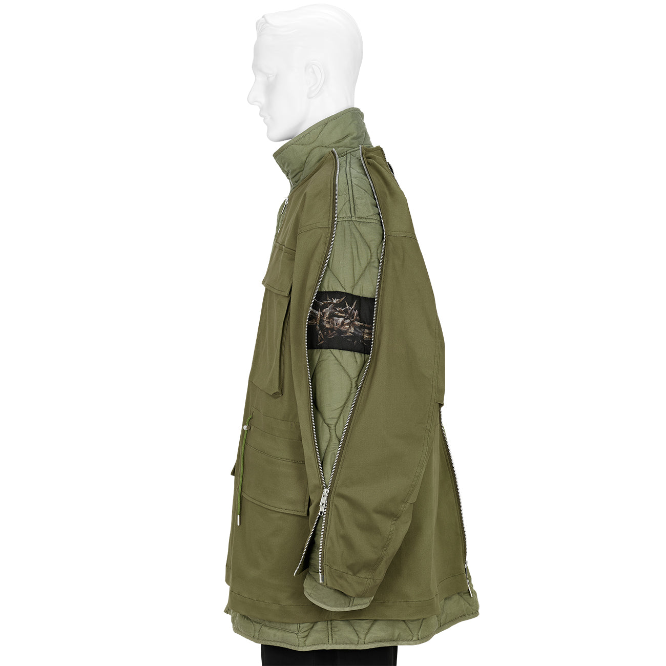 SOFU TESHIGAHARA PRINT M65 ZIPPER BLOUSON OLIVE