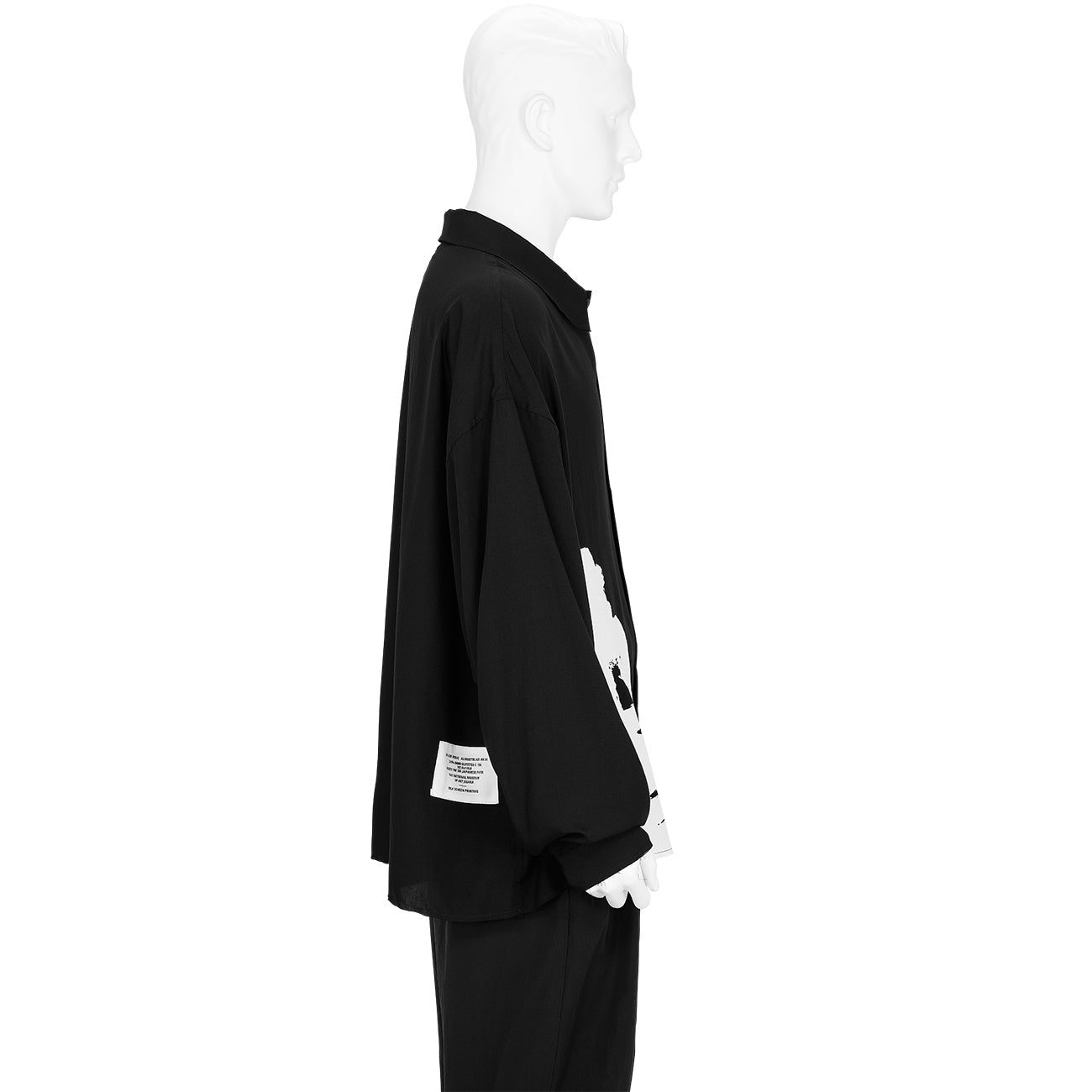 YUICHI INOUE CUT OFF SHIRT BLACK