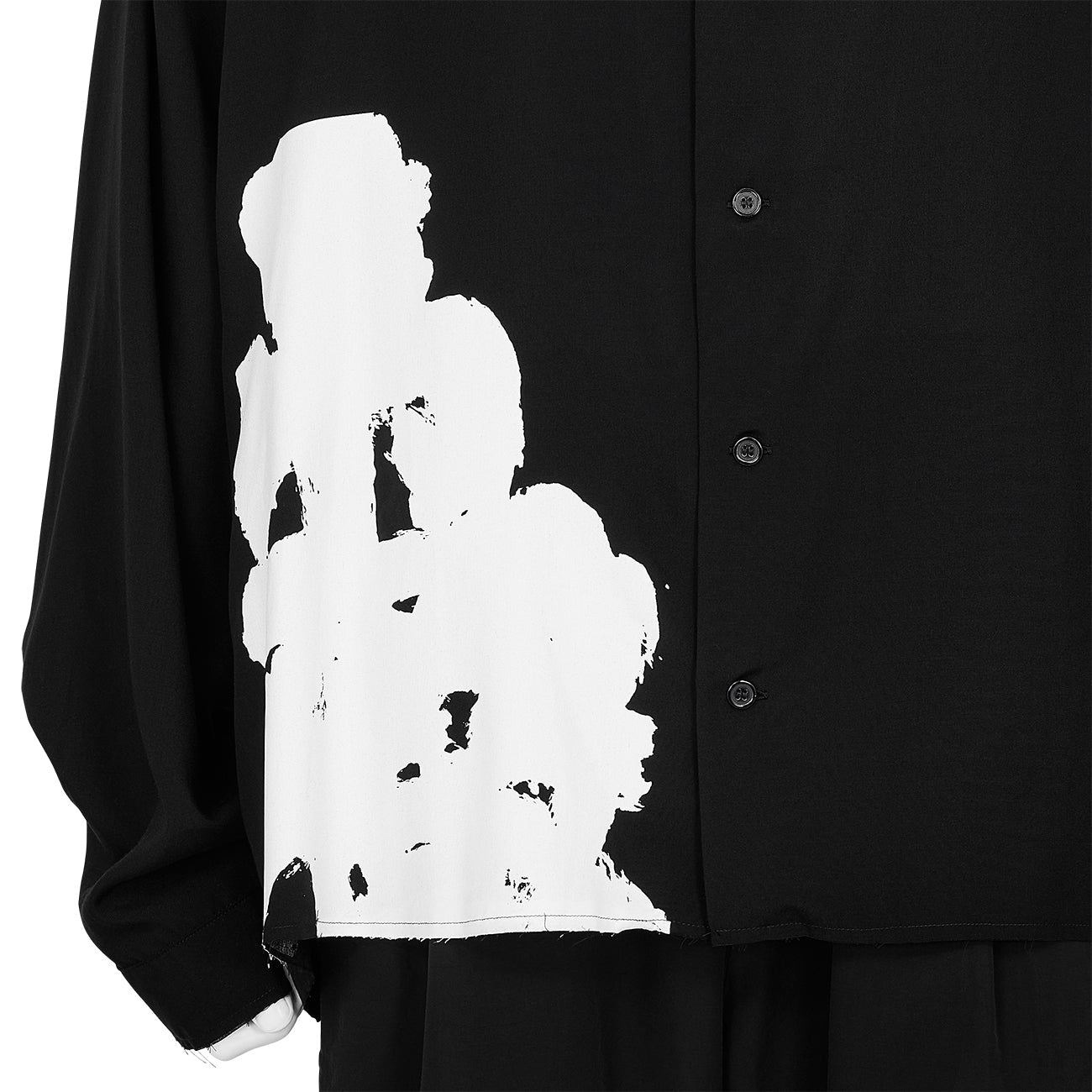 YUICHI INOUE CUT OFF SHIRT BLACK
