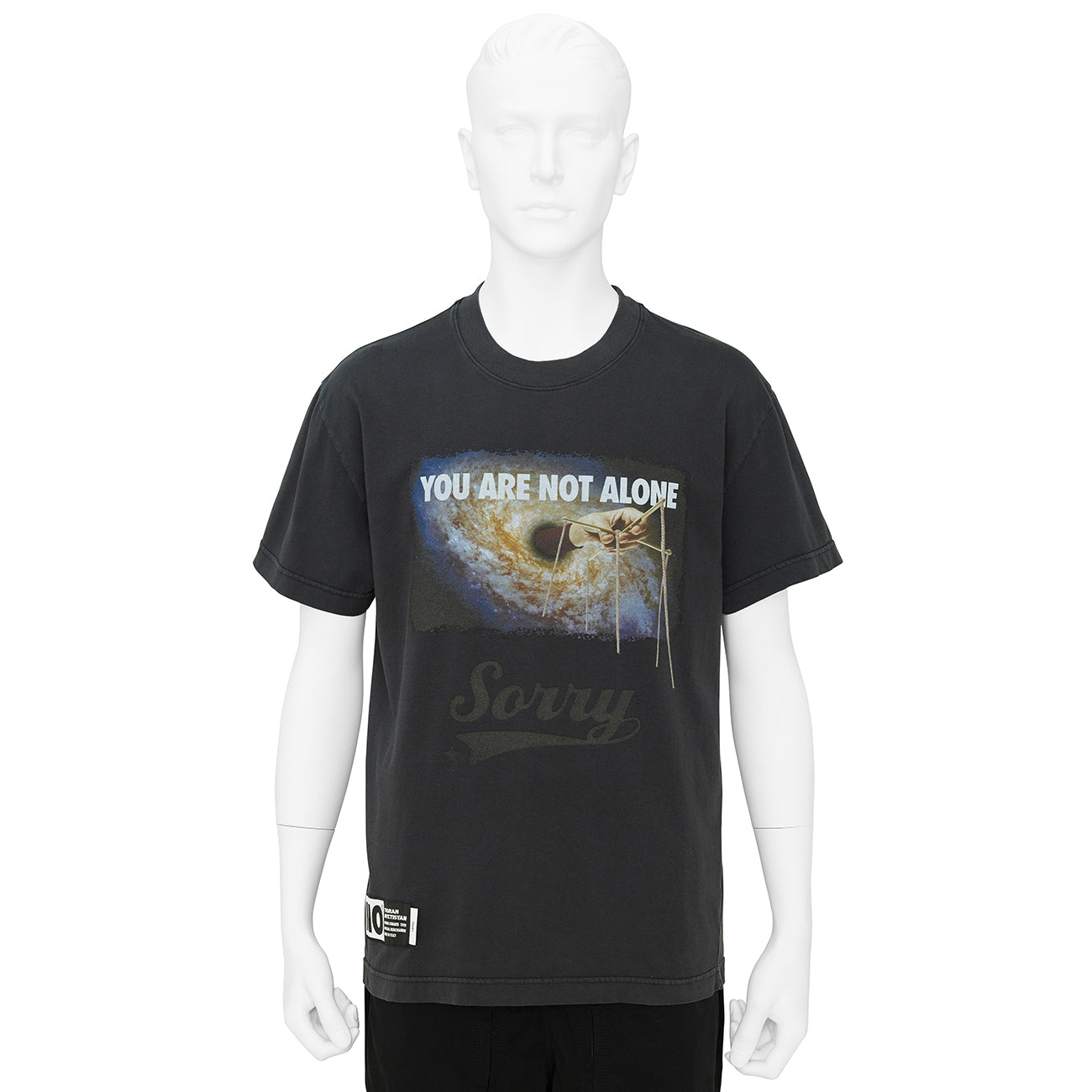 BASIC TEE [ YOU ARE NOT ALONE ] BLACK - TIGRAN AVETISYAN
