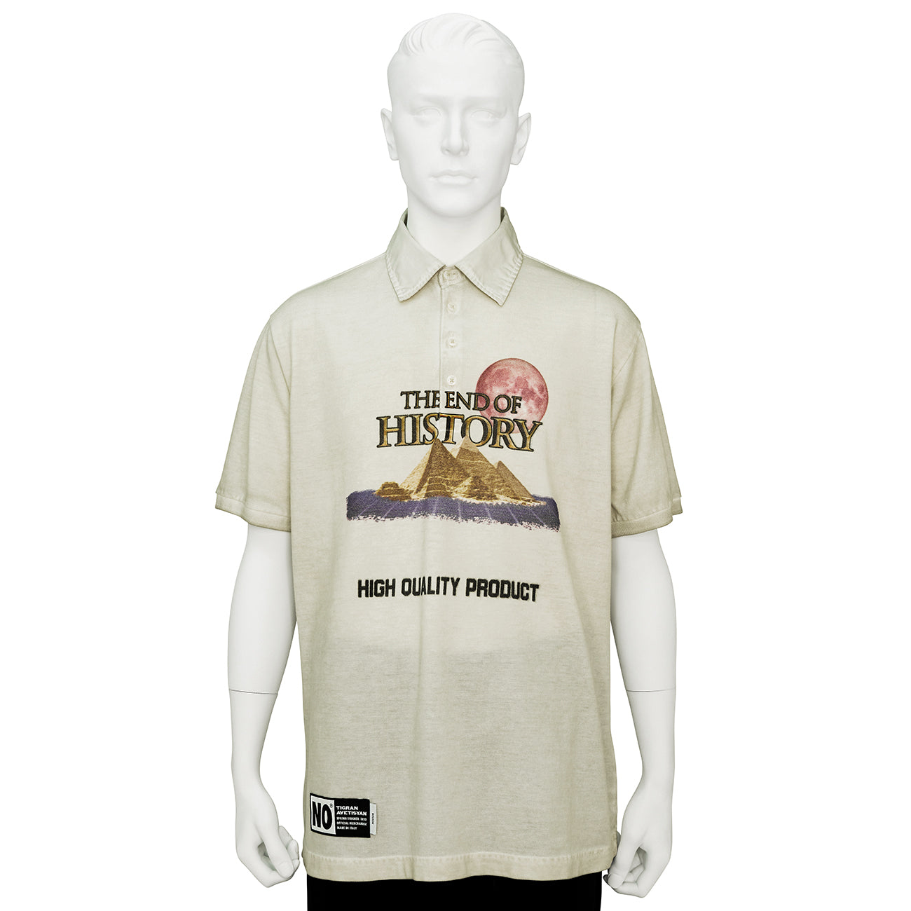 POLO SHIRT [ THE END OF HISTORY ] BEIGE - TIGRAN AVETISYAN 