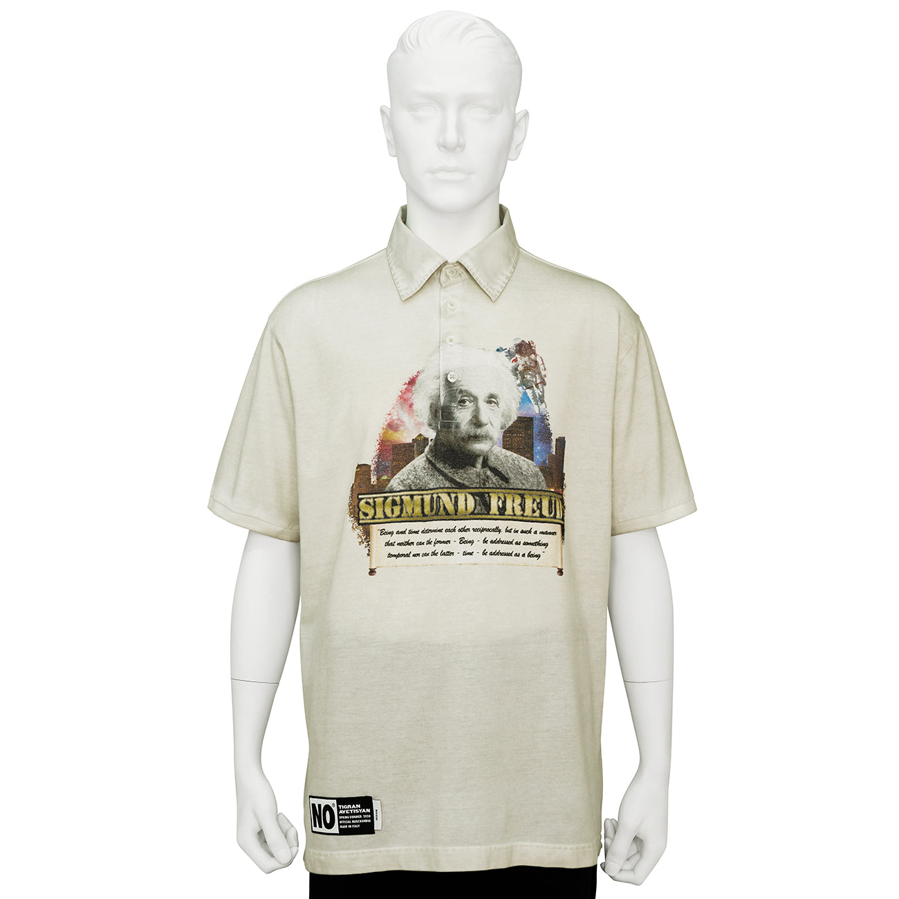 POLO SHIRT [ ALBERT EINSTEIN ] BEIGE - TIGRAN AVETISYAN(ティグラン 