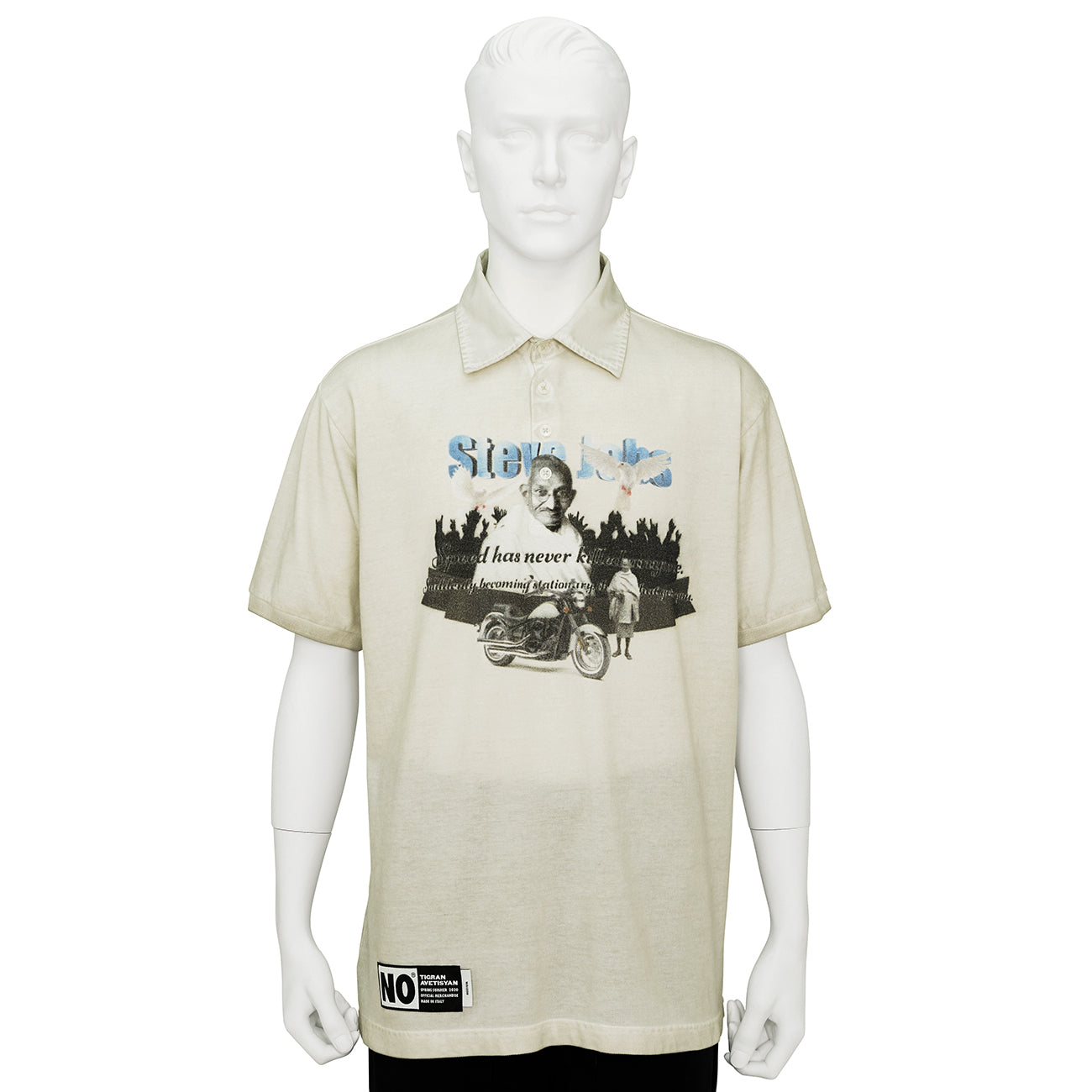 POLO SHIRT [ MAHATMA GANDHI ] BEIGE - TIGRAN AVETISYAN(ティグラン 