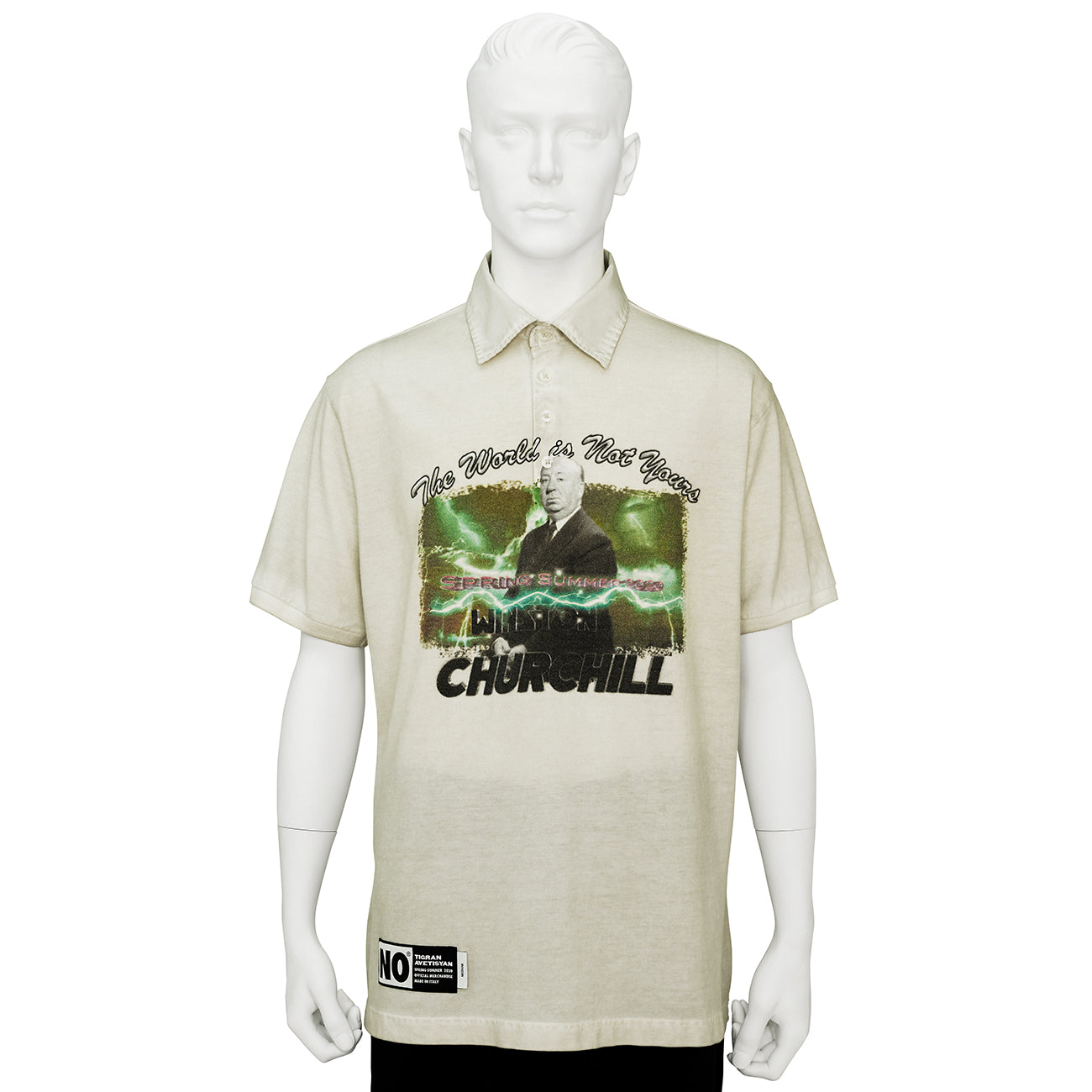POLO SHIRT [ THE WORLD IS NOT YOURS ] BEIGE - TIGRAN AVETISYAN 