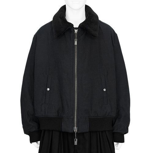 LADY PRINT DENIM BLOUSON BLACK