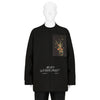 SOFU TESHIGAHARA PRINT SHIRT LAYER SWEAT BLACK