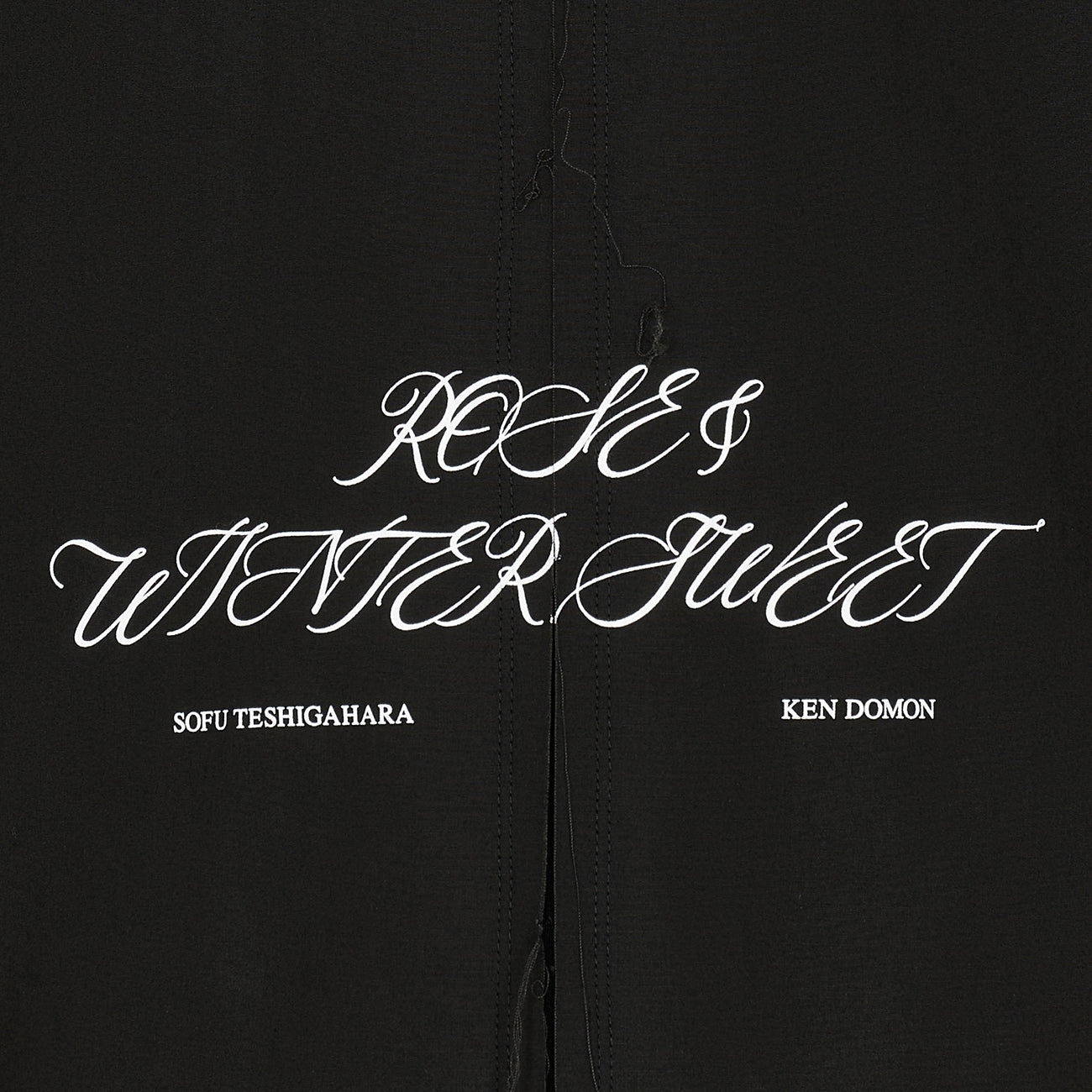 SOFU TESHIGAHARA PRINT SHIRT LAYER SWEAT BLACK