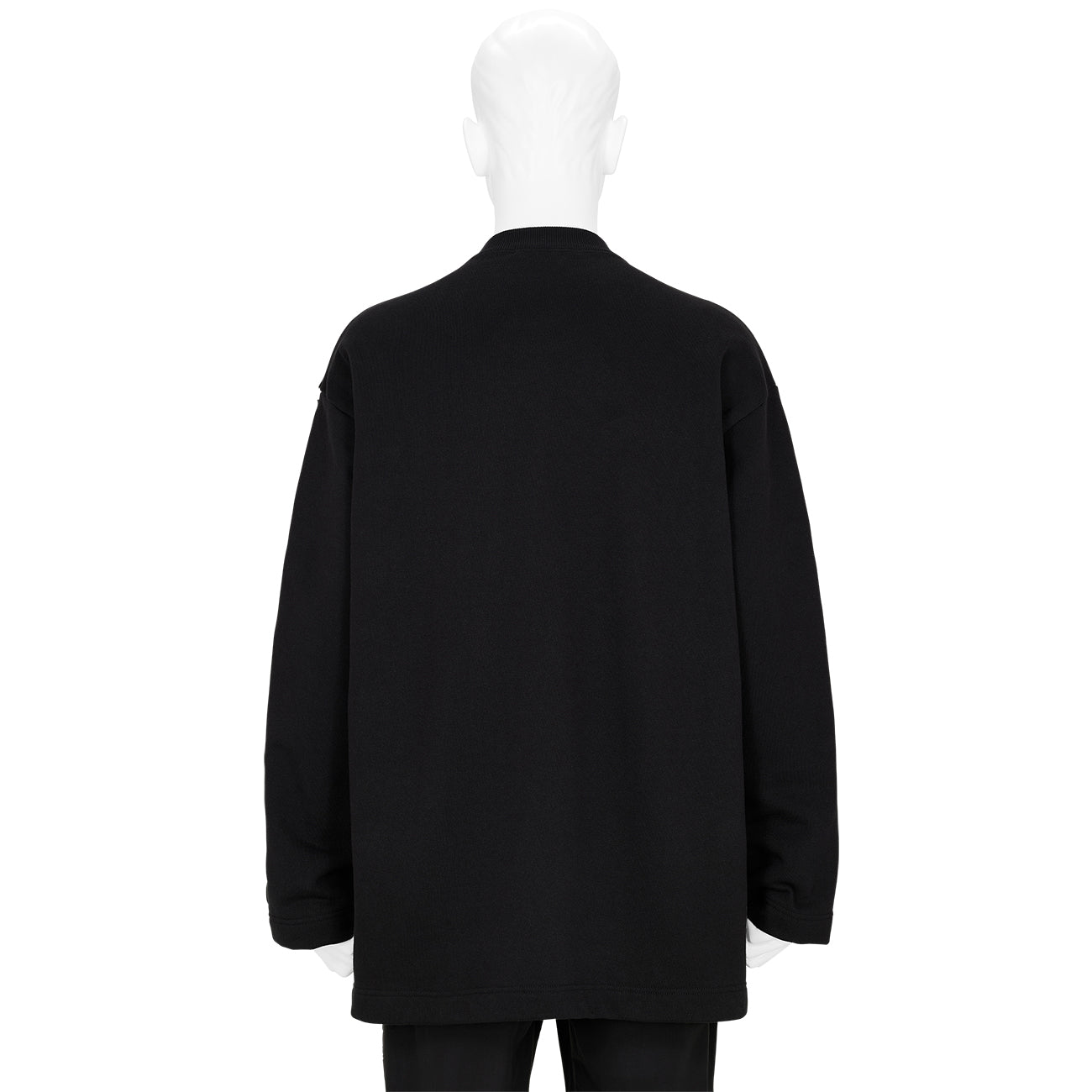 SOFU TESHIGAHARA PRINT SHIRT LAYER SWEAT BLACK