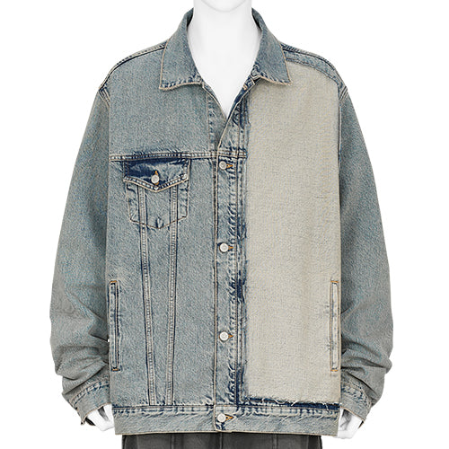 ASYMMETRY DENIM JACKET INDIGO