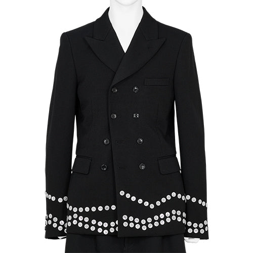 DOUBLE BREASTED JACKET WITH BUTTON BLACK