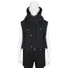 VEST WITH HOOD BLACK