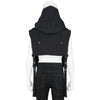 VEST WITH HOOD BLACK