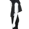 VEST WITH HOOD BLACK
