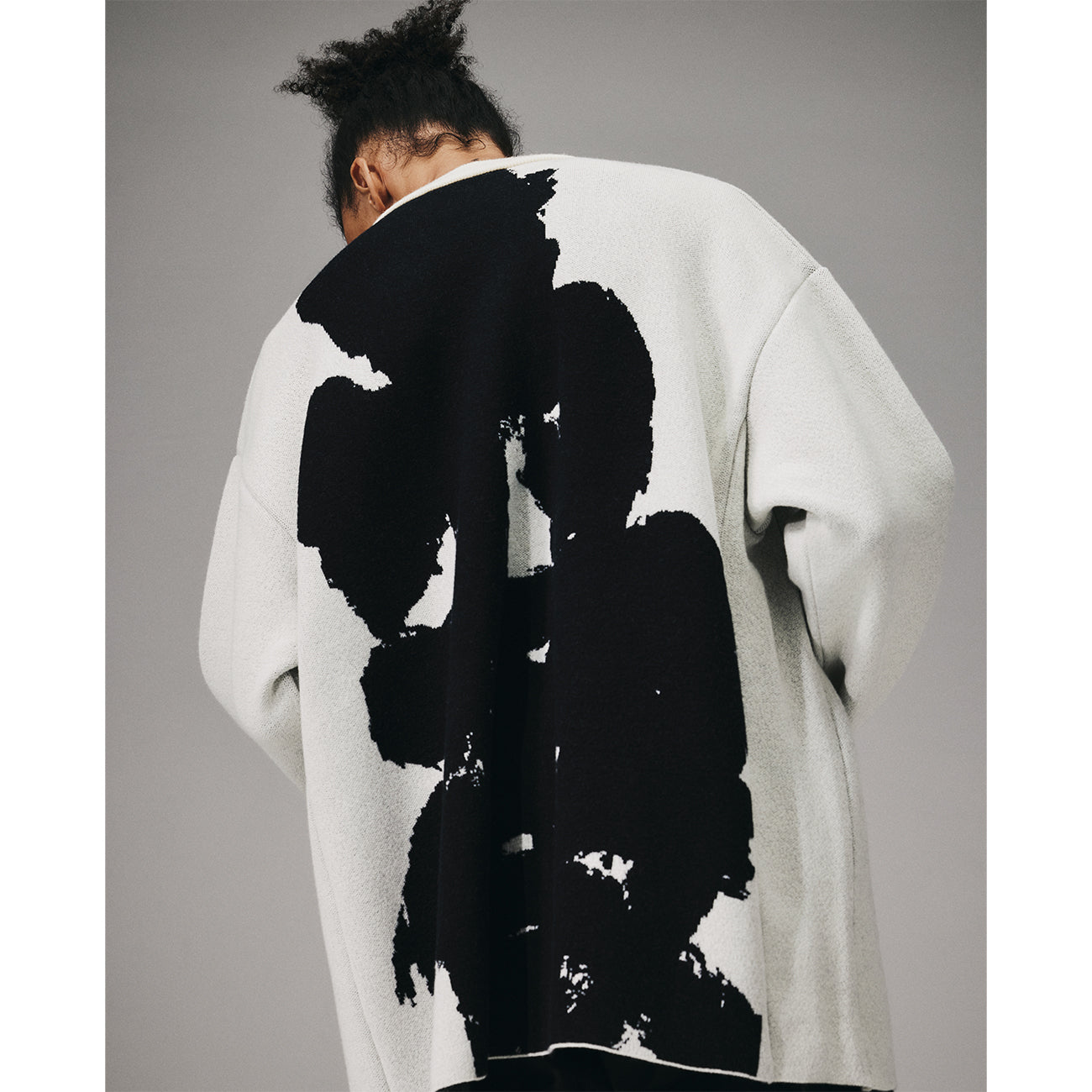 YUICHI INOUE GUTETSU C CREW NECK KNIT BLACK