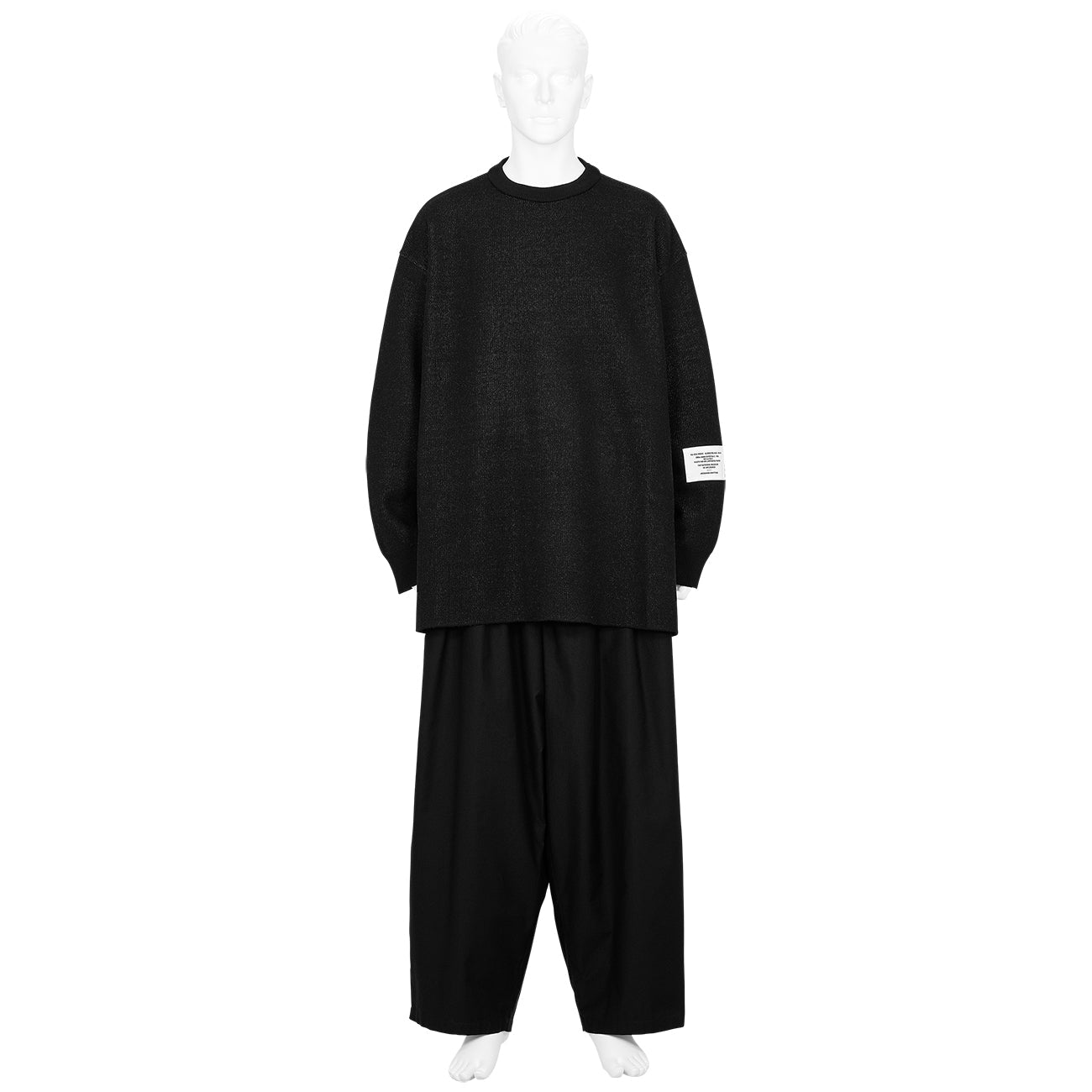 YUICHI INOUE GUTETSU C CREW NECK KNIT BLACK