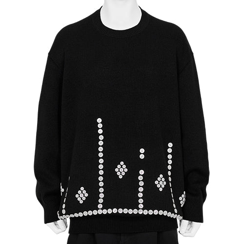 KNIT WITH BUTTON BLACK