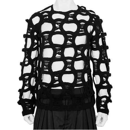 HOLE KNIT BLACK