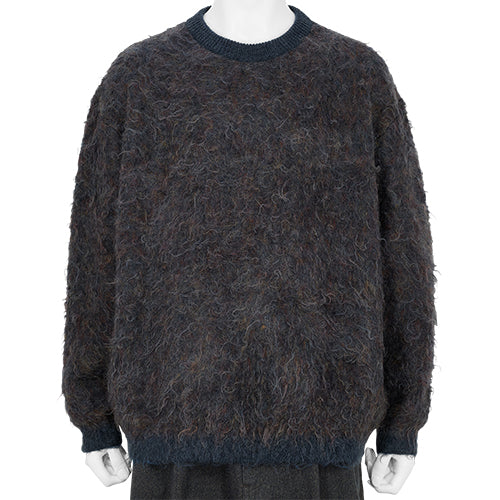 3COLOR JACQUARD MOHAIR SWEATER PEACOCK