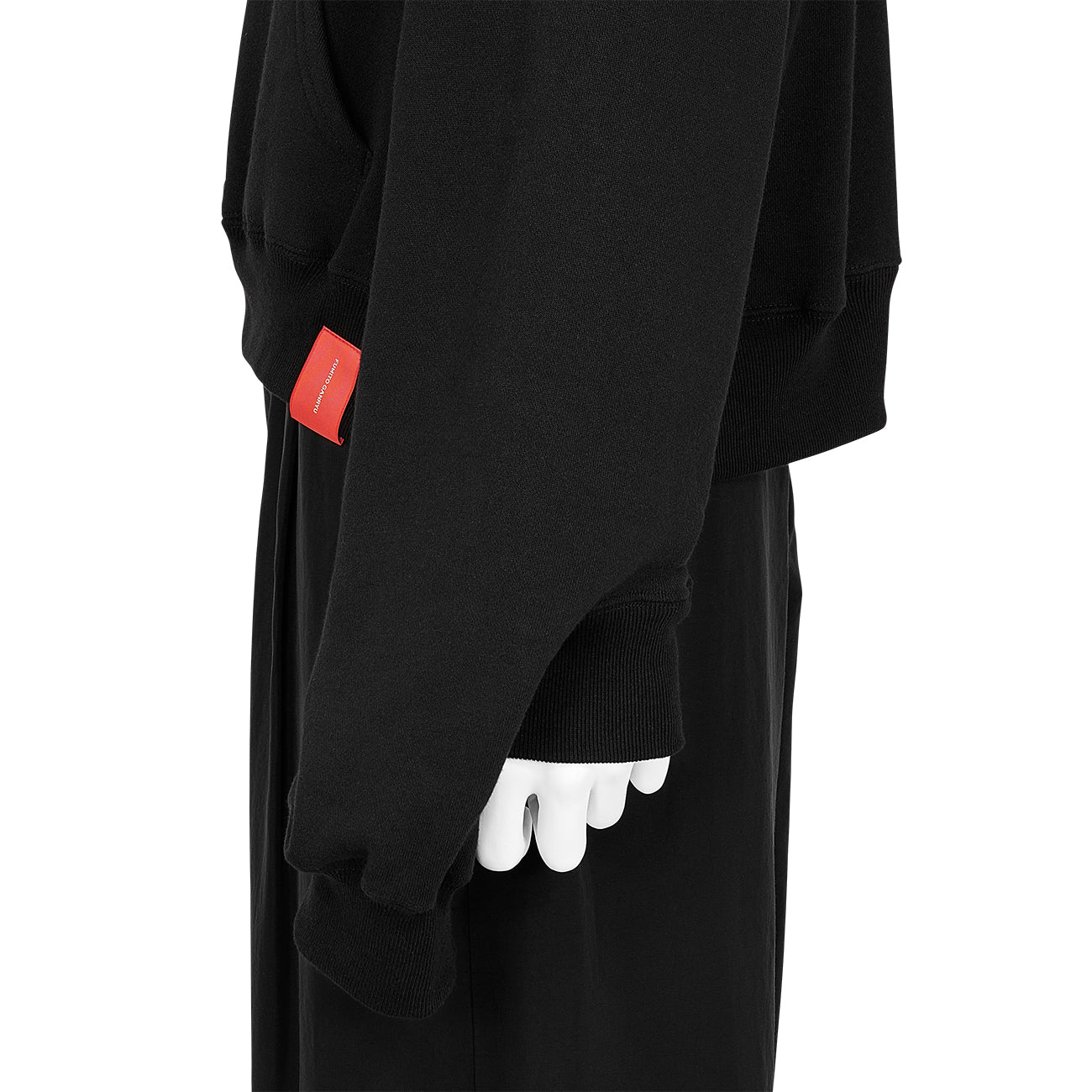 RED LABEL DISTORTION PULLOVER BLACK
