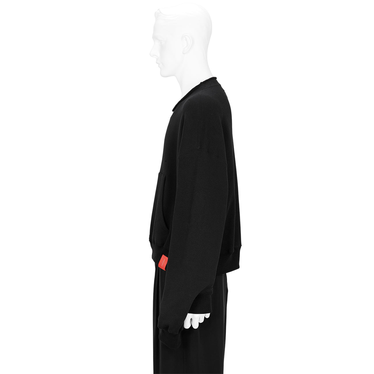 RED LABEL DISTORTION PULLOVER BLACK