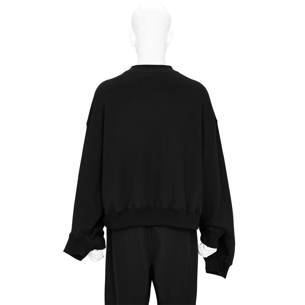 RED LABEL DISTORTION PULLOVER BLACK
