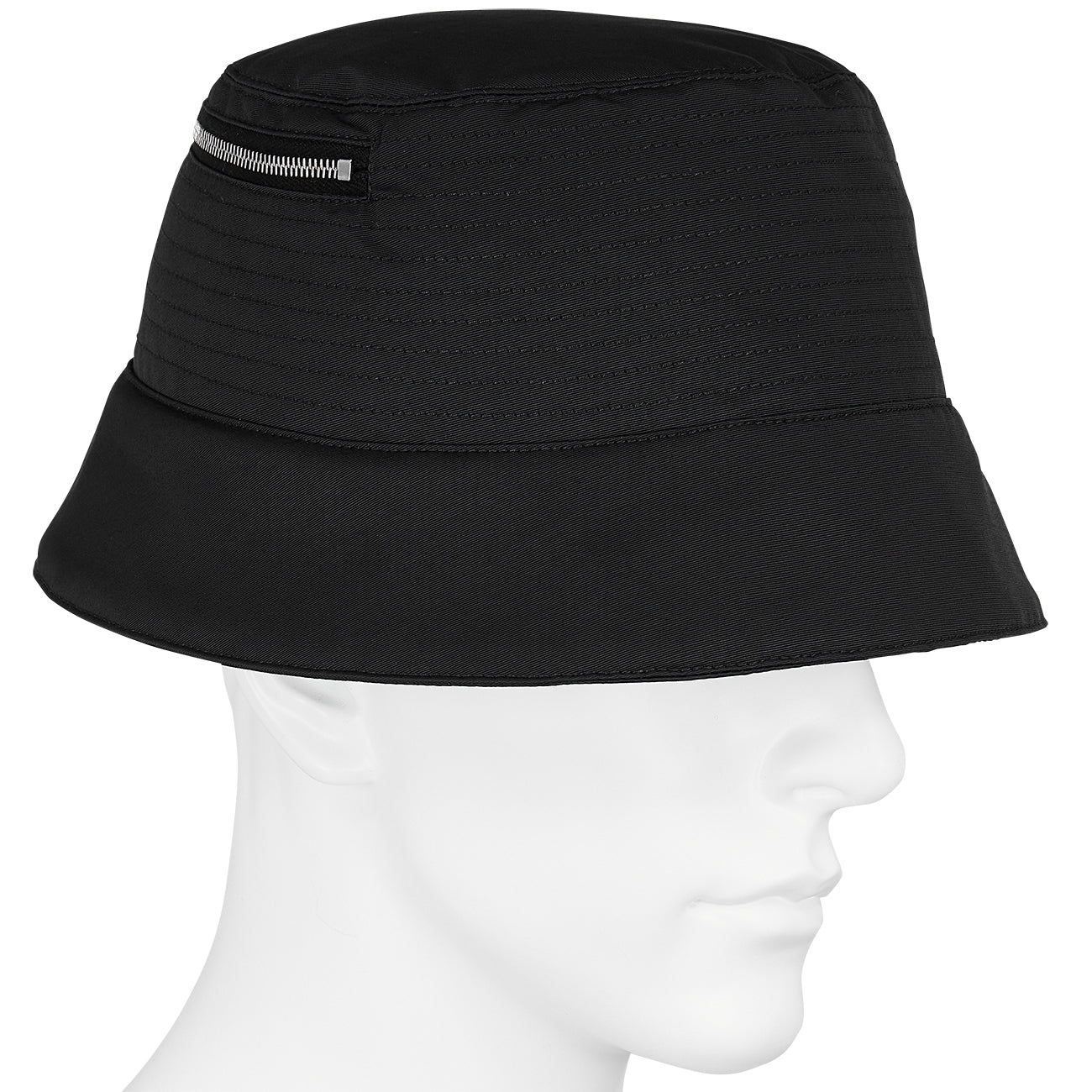 BUCKET HAT WITH ZIP BLACK