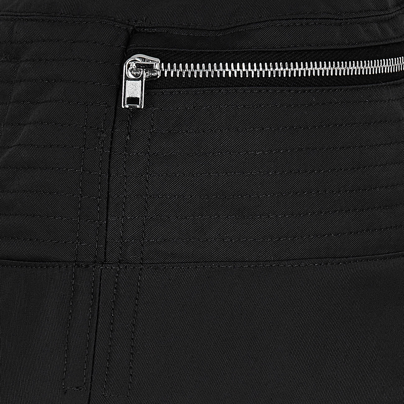 BUCKET HAT WITH ZIP BLACK