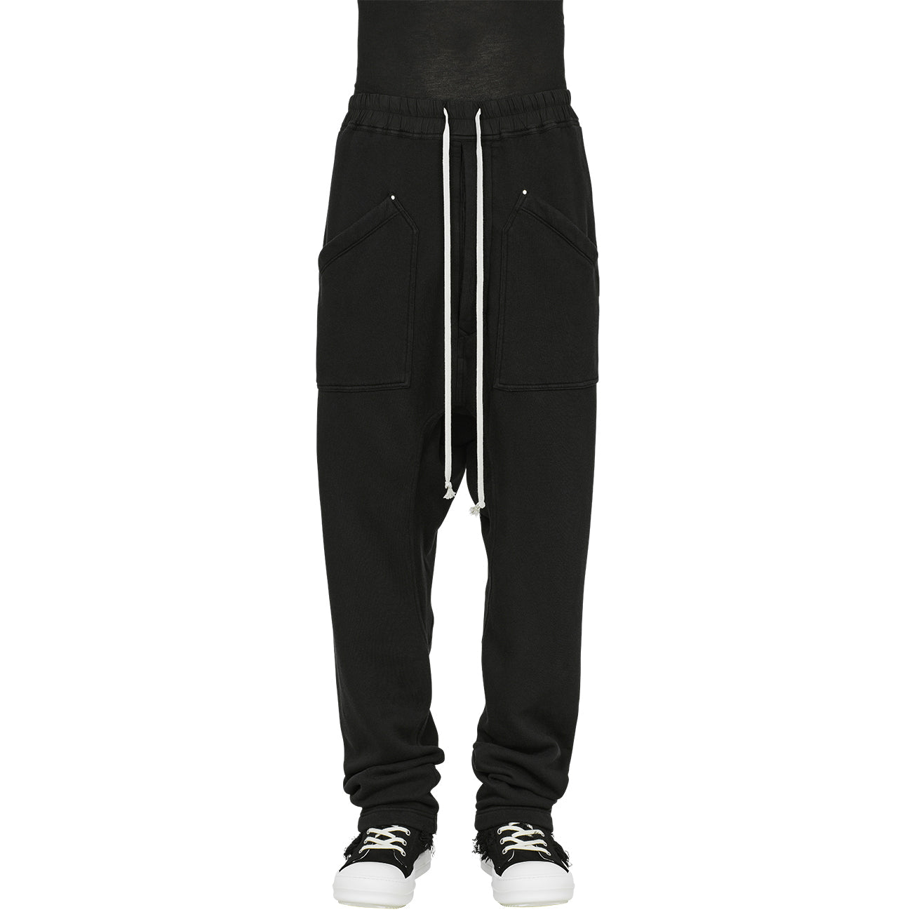 DRAWSTRINGS CARGO PANTS BLACK