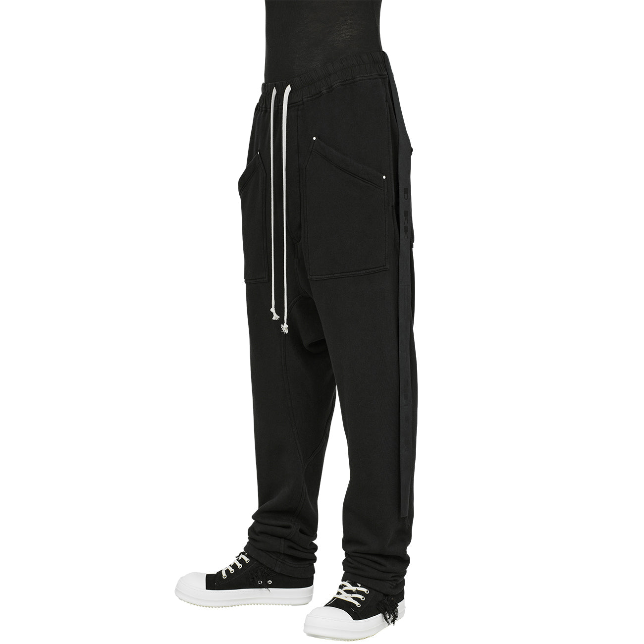 DRAWSTRINGS CARGO PANTS BLACK