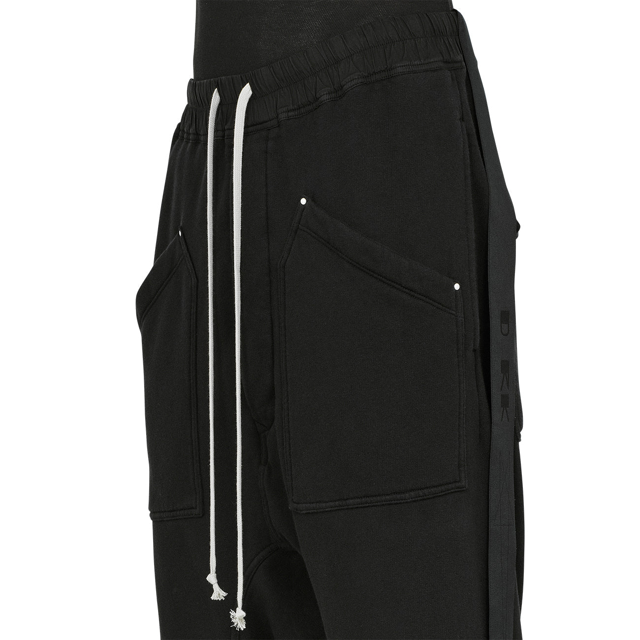DRAWSTRINGS CARGO PANTS BLACK
