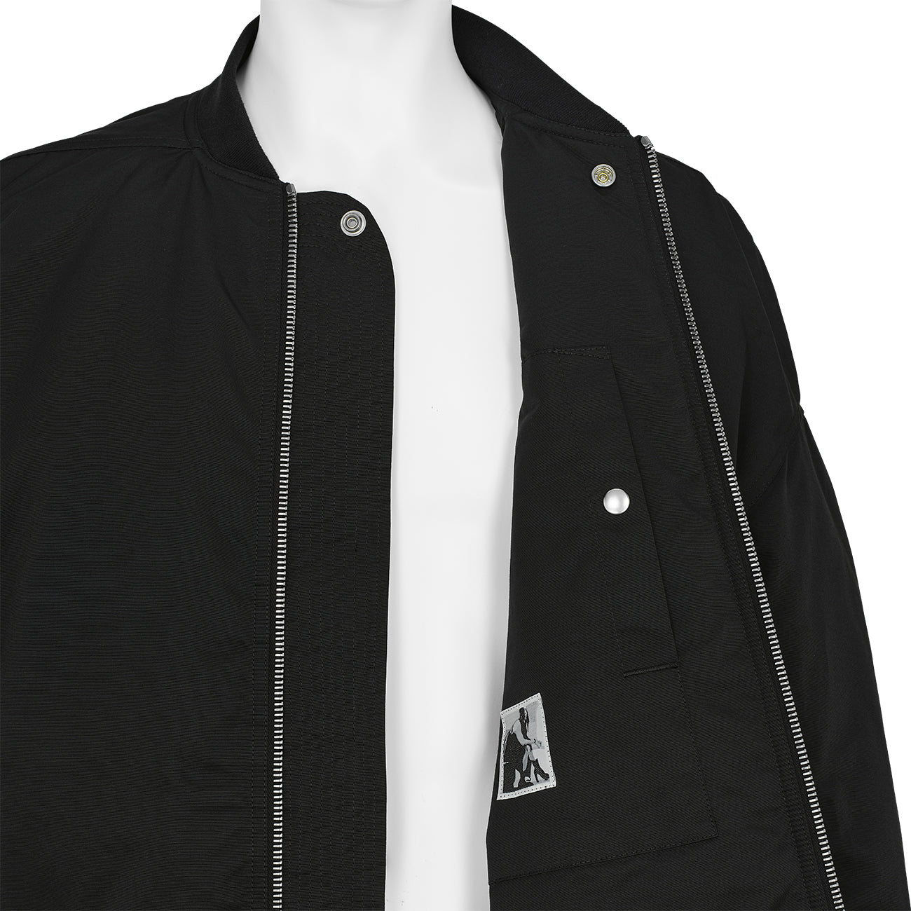 JUMBO FLIGHT JACKET WITH PADDING BLACK