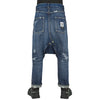 DAMAGED SARROUEL DENIM PANTS INDIGO