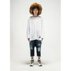 DAMAGED SARROUEL DENIM PANTS INDIGO