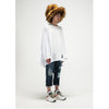 DAMAGED SARROUEL DENIM PANTS INDIGO