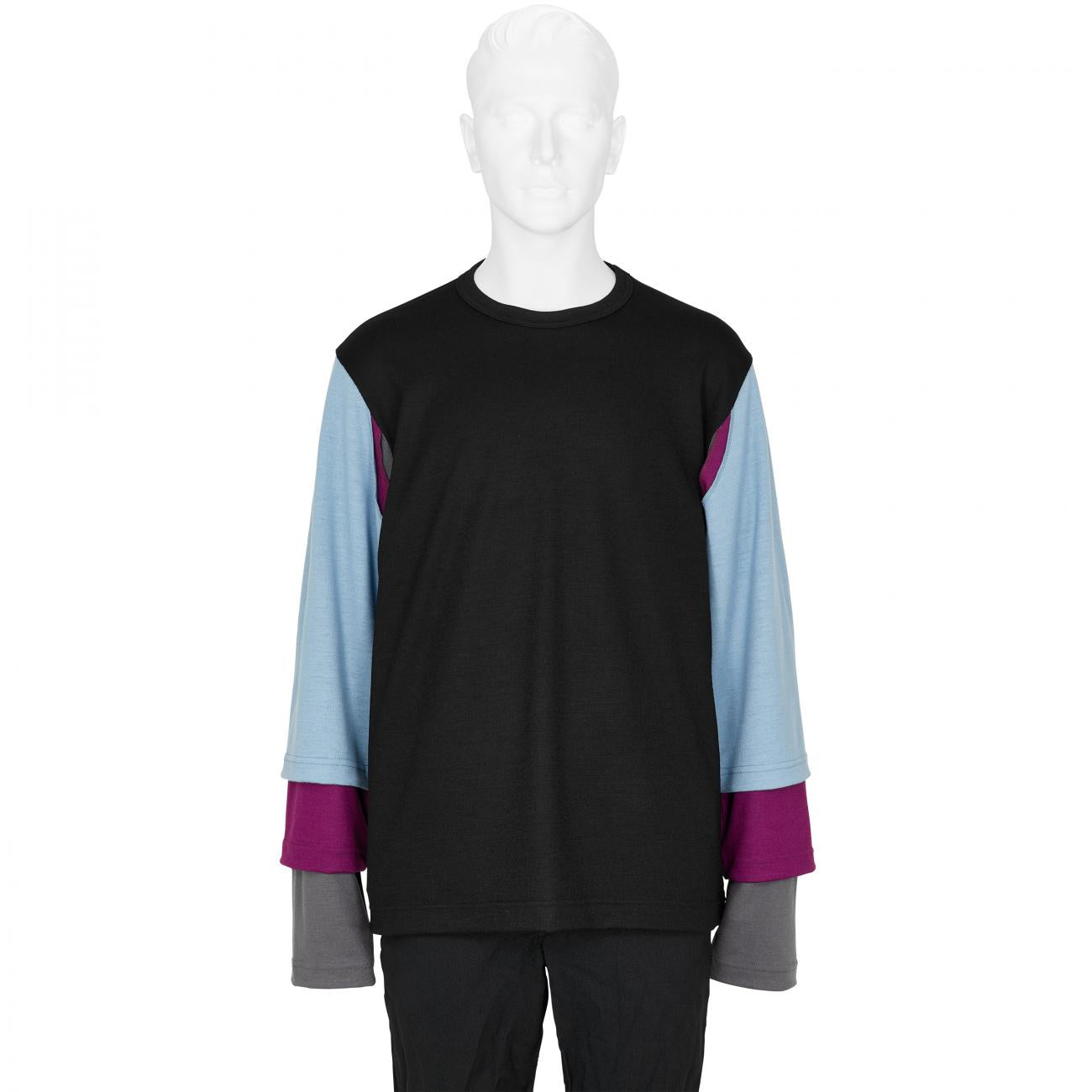 LAYER KNIT BLACK×SAXE