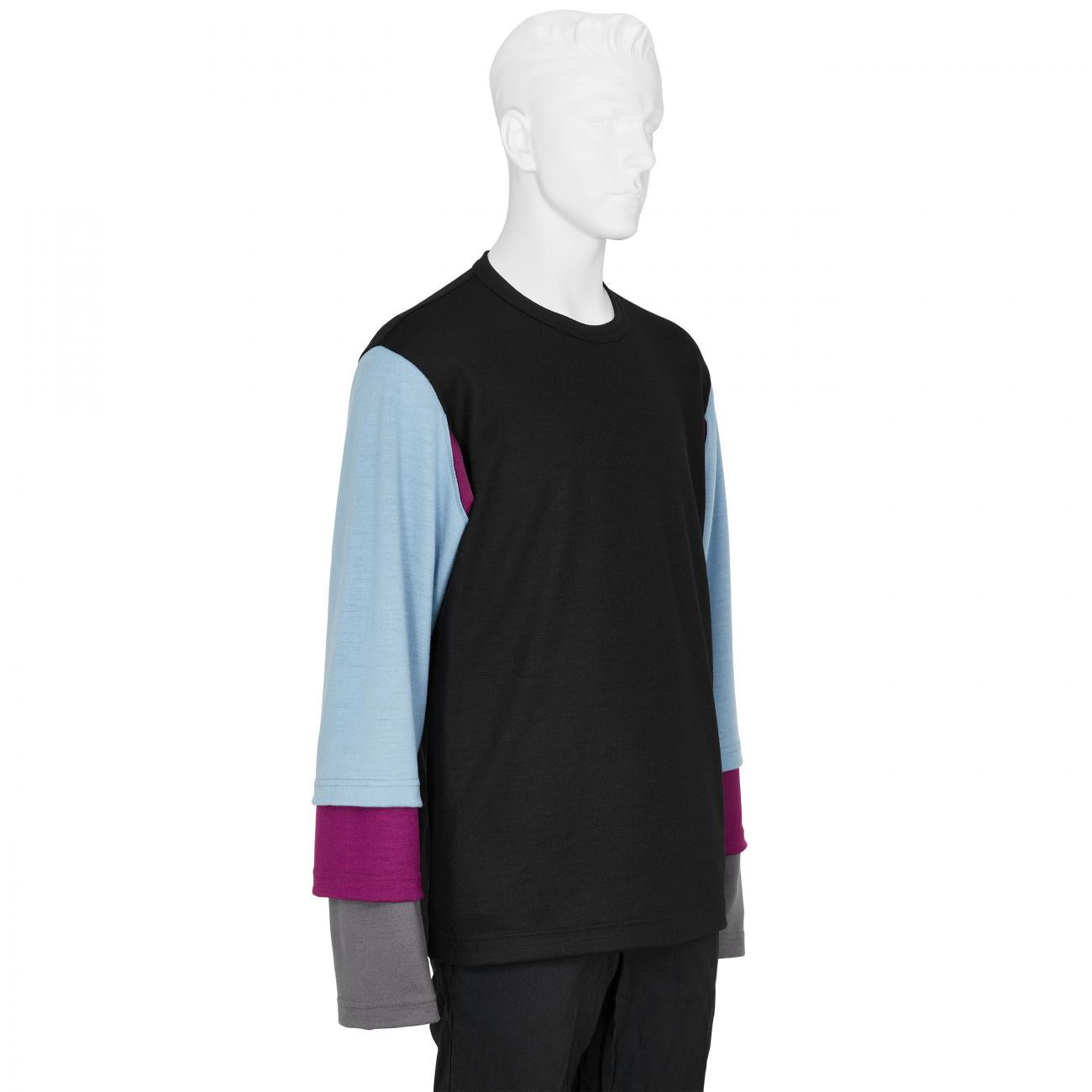 LAYER KNIT BLACK×SAXE
