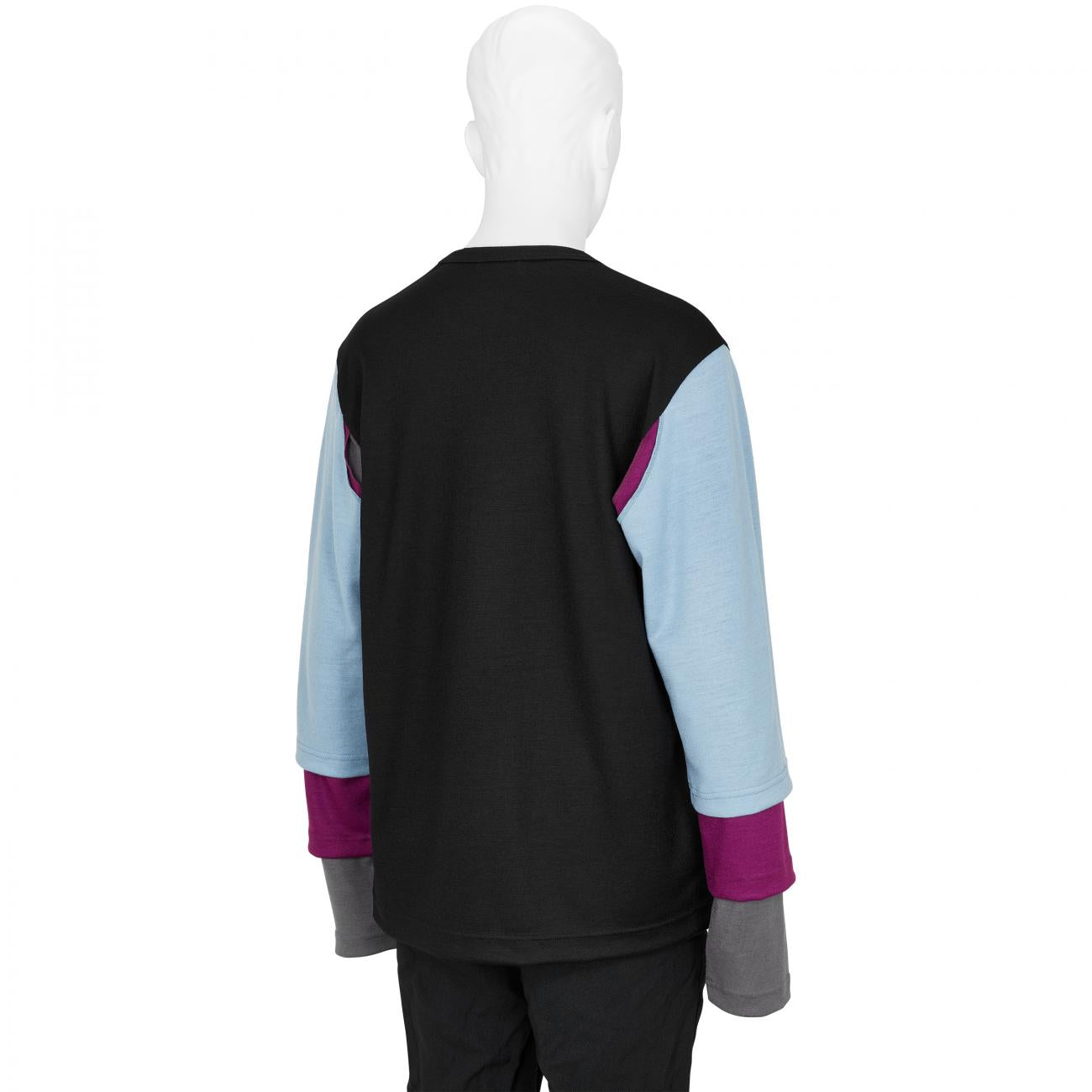 LAYER KNIT BLACK×SAXE