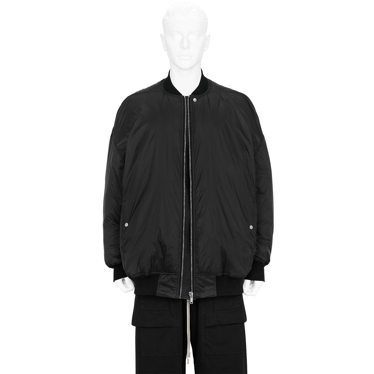 JUMBO FLIGHT JACKET WITH PADDING BLACK