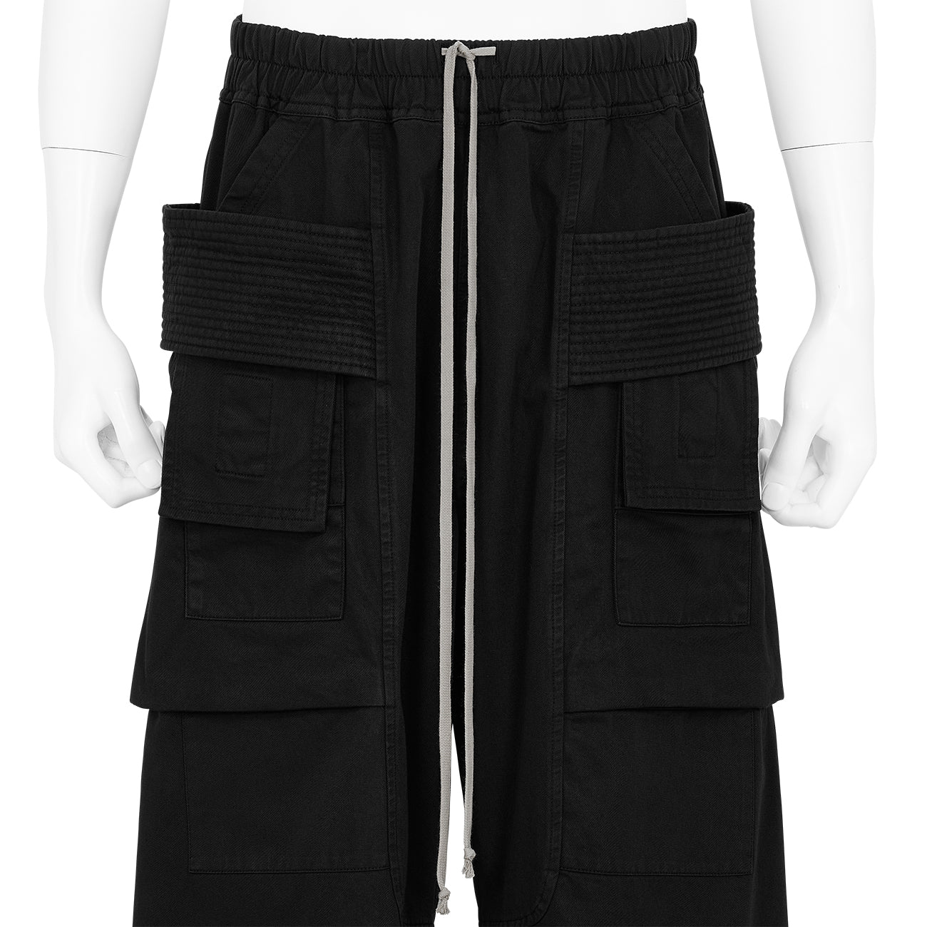 DRAWSTRINGS CREATCH WIDE CARGO PANT BLACK