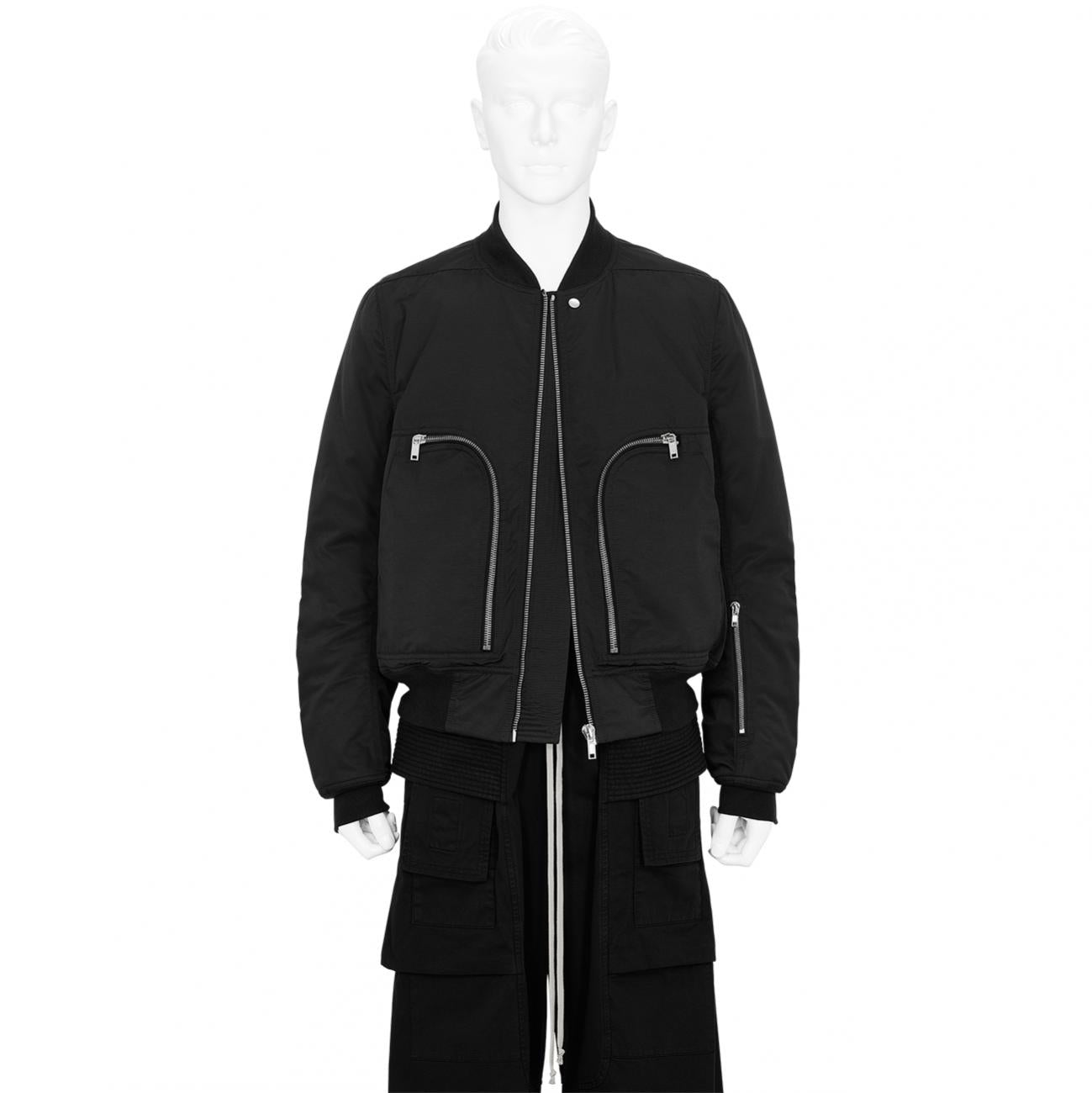 BAUHAUS FLIGHT JACKET WITH PADDING BLACK - RICK OWENS