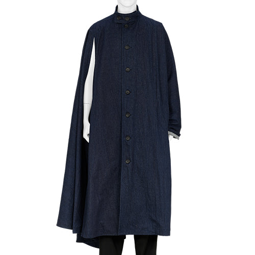 DENIM DOLMAN COAT INDIGO