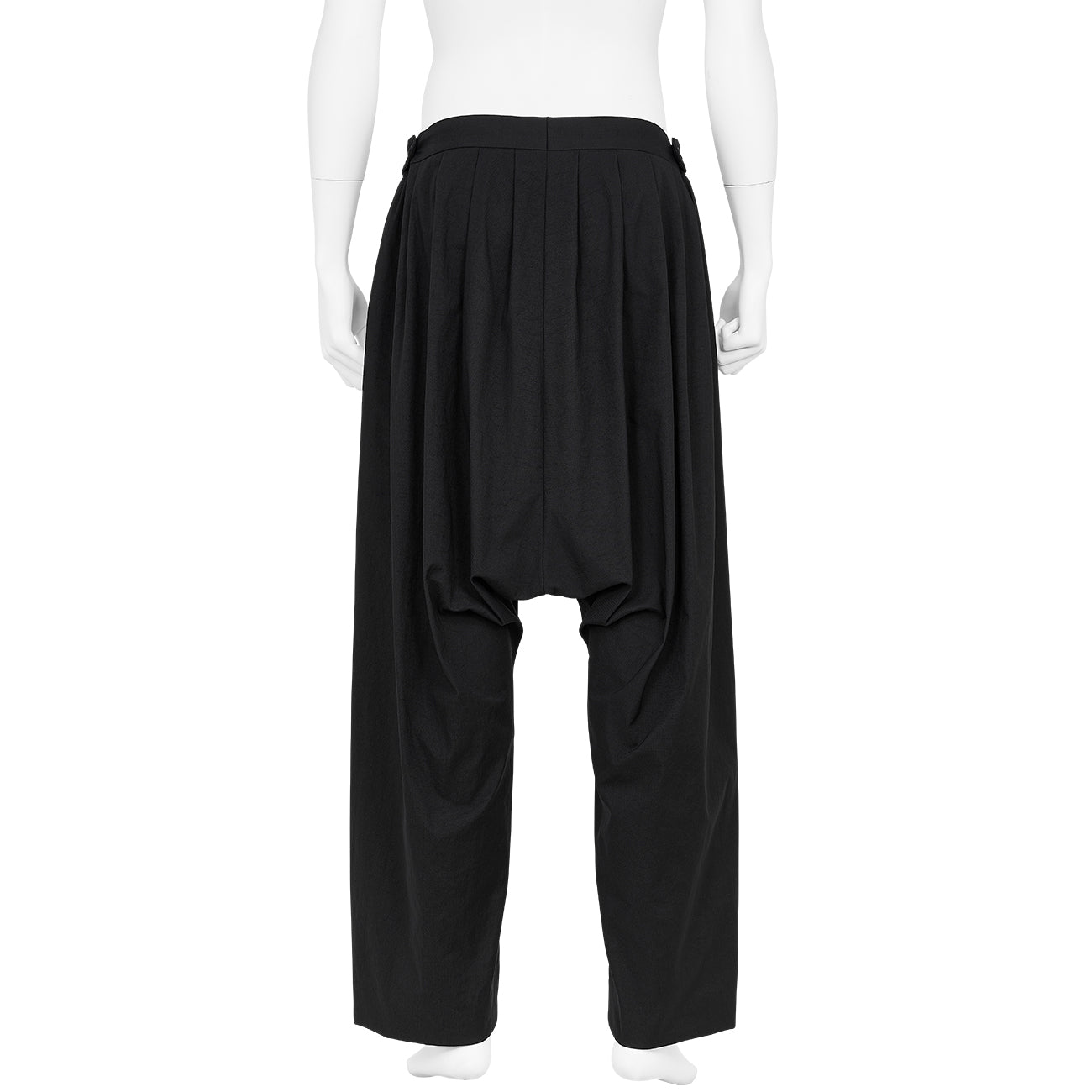 NYLON SARROUEL PANTS BLACK