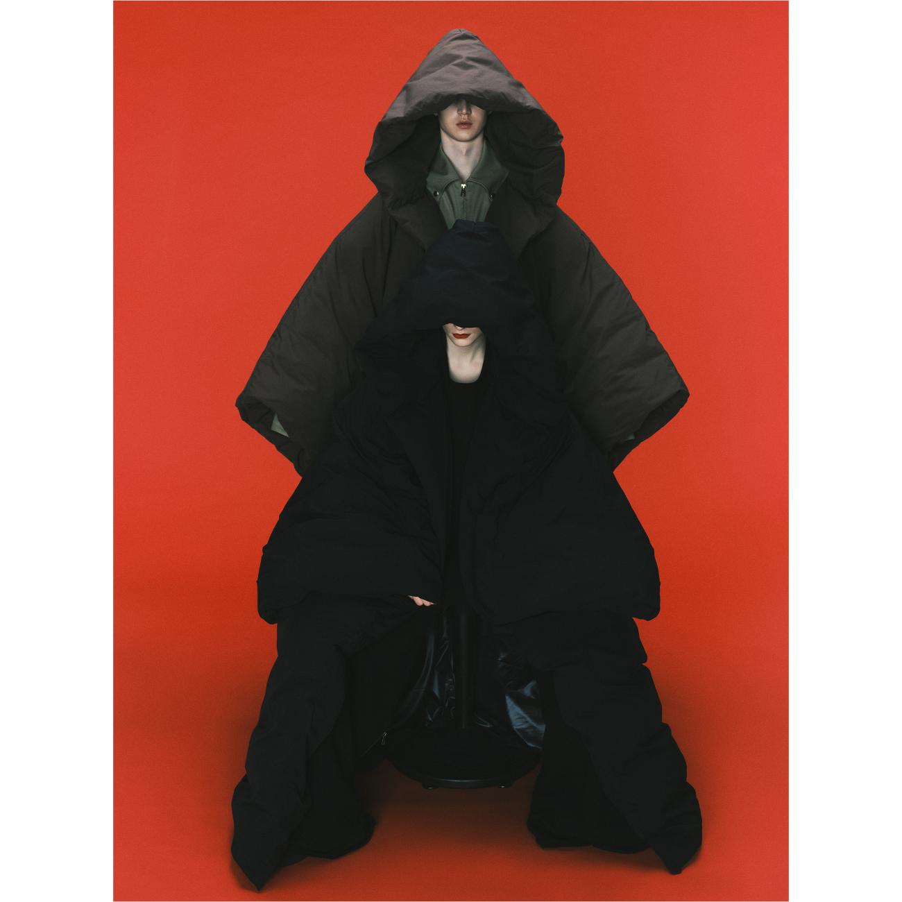 RED LABEL DOWN ROBE BLACK