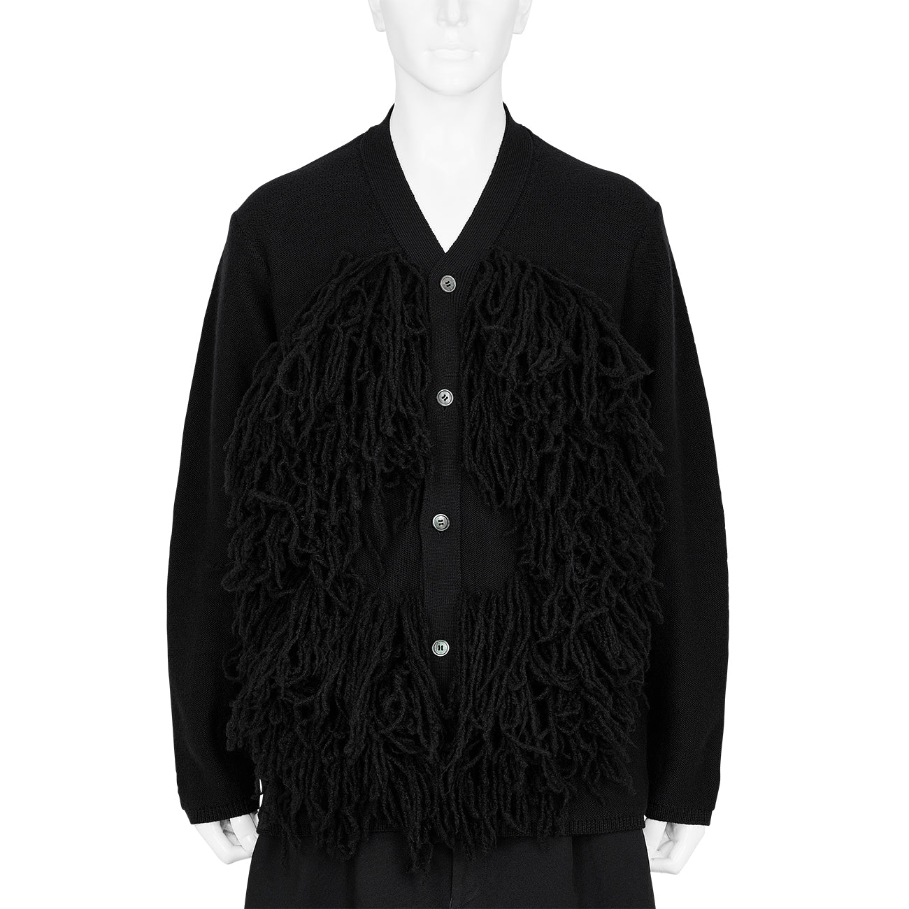 CIRCLE WOOL CARDIGAN BLACK