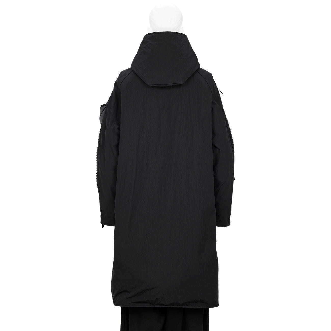 LAYERED REVERSIBLE COAT BLACK